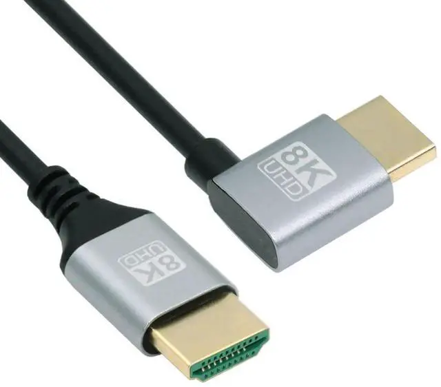 Main image of 1.0M 90° Left Angled HDMI 2.1 Cable, Male to Male, 8K@60Hz 4K@120Hz 48Gbps Gold-Plated Cord for TV, Monitor & Computer