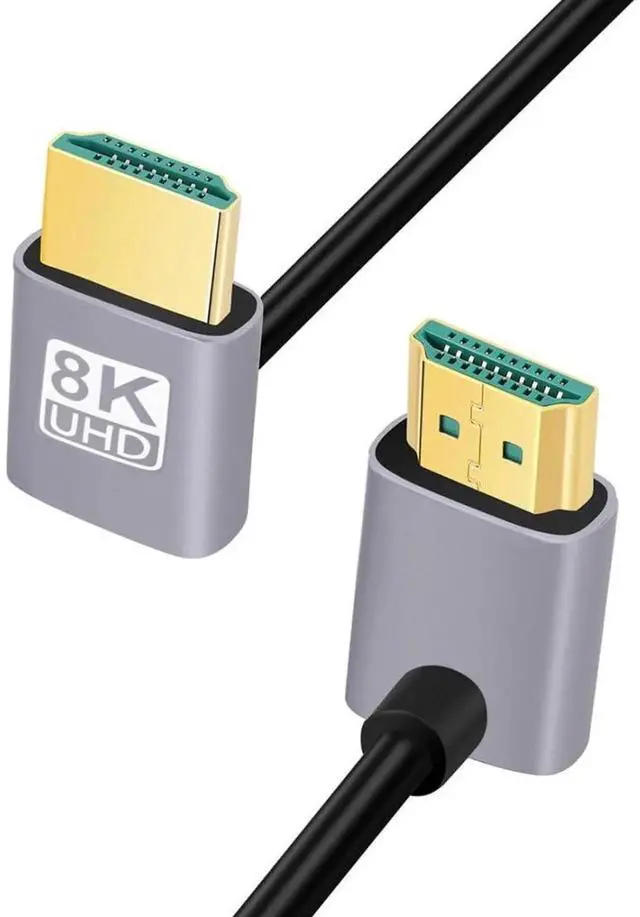 Main image of 0.5M Dual 90° Down Angled HDMI 2.1 Cable, Male to Male, 8K@60Hz 4K@120Hz 48Gbps Gold-Plated Cord for TV, Monitor & Computer