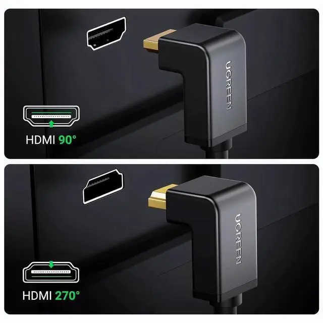 Alt view image 7 of 7 - 6.6FT 90 Degree Right Angle HDMI 2.0 Cable, 4K@60Hz High Speed Down Angle Cord, Support 3D 1080P ARC, Compatible with Laptop, Monitor, Switch, Xbox, PS5, PC, TV