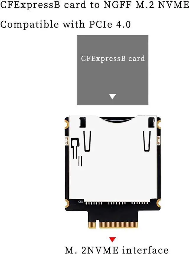 Alt view image 5 of 7 - PH418B CFexpress Type-B to M.2 M-Key NVMe Adapter Card, PCIe 4.0 X2, for Camera Card Testing & Data Transfer