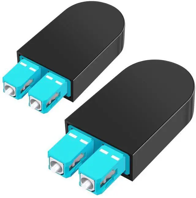 Main image of 2 Pack SC/UPC Fiber Loopback Adapter, OM3 Multimode 50/125m Duplex Fiber Optic Loopback Cable for Network Testing