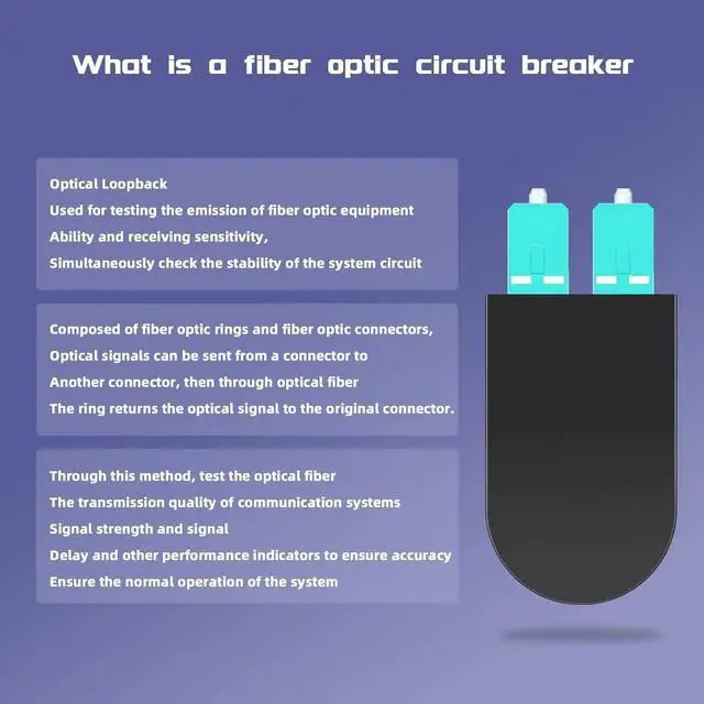 Alt view image 6 of 7 - 2 Pack SC/UPC Fiber Loopback Adapter, OM3 Multimode 50/125m Duplex Fiber Optic Loopback Cable for Network Testing