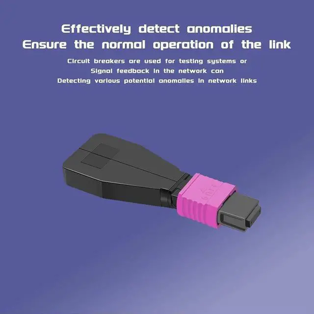 Alt view image 3 of 7 - OM4 Multimode MPO/UPC Fiber Loopback Test Cable, 12 Core 50/125m MPO Female Loopback Cord for 40G 100G Network & QSFP Testing