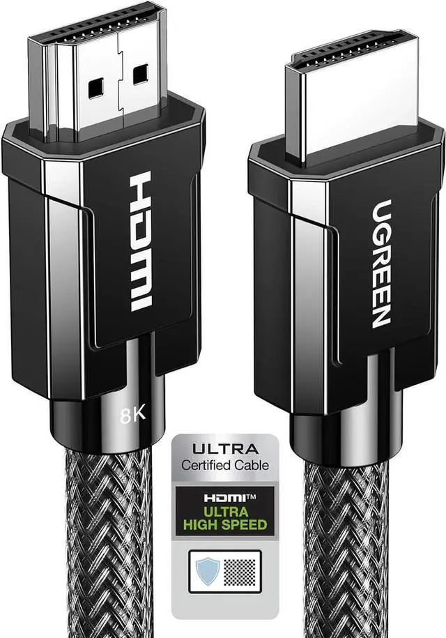 Main image of UGREEN 10FT Certified 8K HDMI 2.1 Cable, 48Gbps Ultra High Speed Cord, 10K 4K@240Hz eARC HDR HDCP 2.2/2.3 for PS5, Xbox Series X, Switch 2, Roku TV, Laptop, Monitor, Mac mini M4 Pro