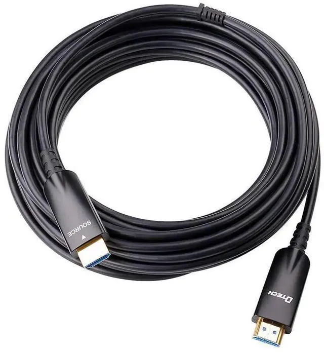 Alt view image 6 of 6 - DTech 10m (32FT) Fiber Optic HDMI Cable, 4K@60Hz High Speed Cord with 3D ARC HDCP CEC, Black Long Cable for Computer, Monitor, TV and Projector