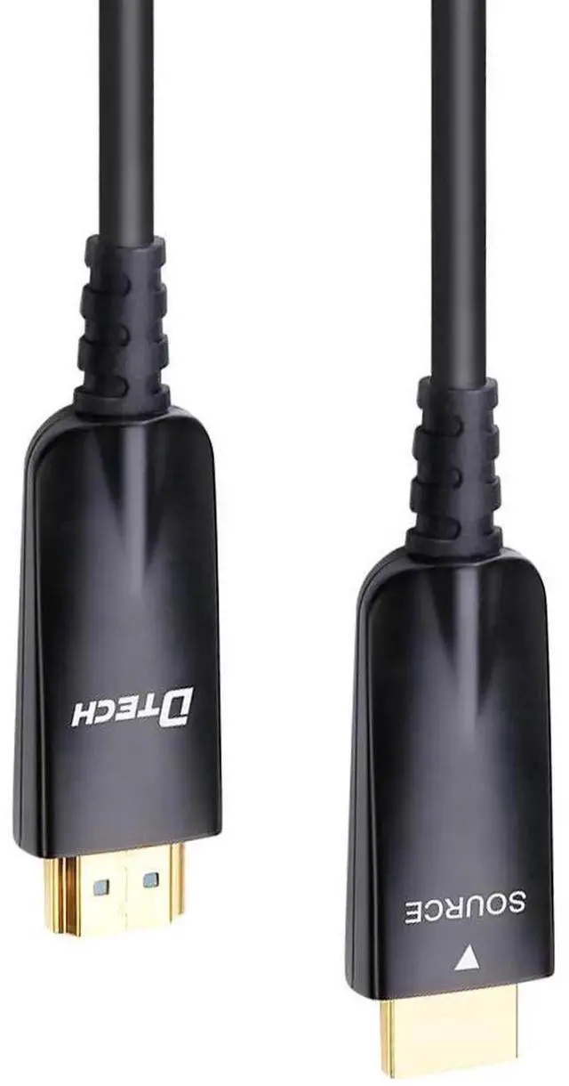 Alt view image 4 of 6 - DTech 100m/328FT Fiber Optic HDMI Cable, 4K@60Hz 18Gbps High Speed Cord, 3D HDCP CEC Black Cable for TV, Projector and Home Theater