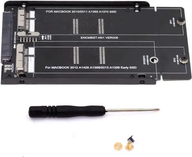 Alt view image 2 of 7 - 2.5" SATA 22Pin to Mac SSD Enclosure, Compatible with 2010-2012 MacBook Air Pro Retina 12+6Pin/17+7Pin SSD A1425 A1398 MC975 MC976