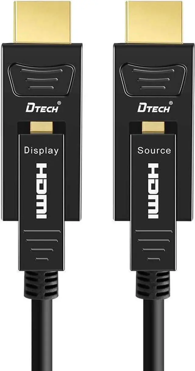 Alt view image 3 of 6 - DTech 100m/328FT Fiber Optic HDMI Cable, 18Gbps 4K@60Hz 3D YUV 444/422/420, Detachable Standard to Micro HDMI Cord for TV, Projector, Monitor