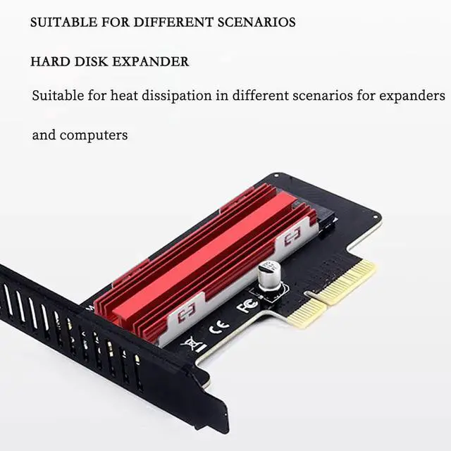Alt view image 4 of 7 - PH_COOLER1 M.2 SSD Heatsink, Aluminum Alloy Cooler Red for NVMe M.2 2280 Solid State Drive