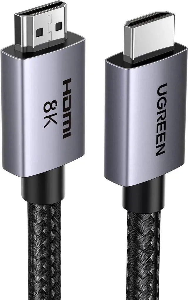 Main image of UGREEN 33FT HDMI 2.1 Cable, 48Gbps 8K@60Hz 4K@240Hz, Aluminum Shell, eARC HDR 10 Dolby, HDCP 2.2/2.3 for PS5, Blu-ray, Roku TV, Switch 2, Mac mini