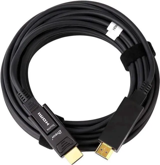Alt view image 7 of 7 - DTech 25ft/8m Fiber Optic HDMI Cable, 18Gbps 4K@60Hz YUV 4:4:4, Dual Micro & Standard HDMI Connectors for TV, Projector, Computer, Monitor