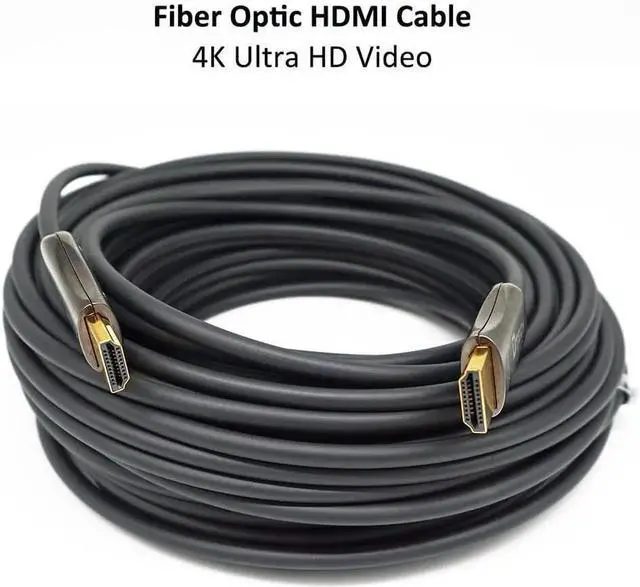 Alt view image 4 of 7 - DTech 100ft/30m Ultra Slim Fiber Optic HDMI 2.0 Cable, 18Gbps 4K@60Hz High Speed Cord for Projector, Laptop, Computer, Monitor, TV & Camera