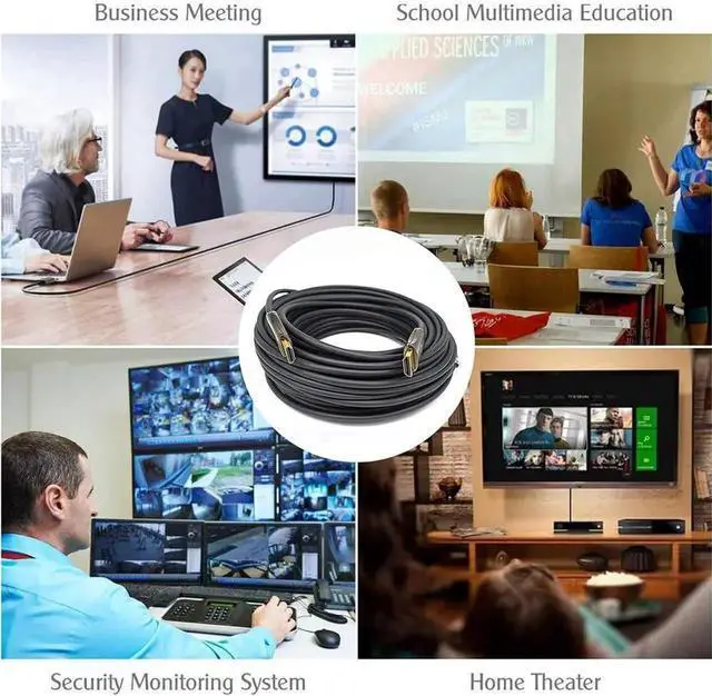 Alt view image 2 of 7 - DTech 100ft/30m Ultra Slim Fiber Optic HDMI 2.0 Cable, 18Gbps 4K@60Hz High Speed Cord for Projector, Laptop, Computer, Monitor, TV & Camera