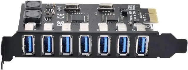 Main image of 7-Port PCIe to USB 3.0 Expansion Card, PCI-E USB3.0 Controller Adapter with 5Gbps Speed for Desktop Motherboard