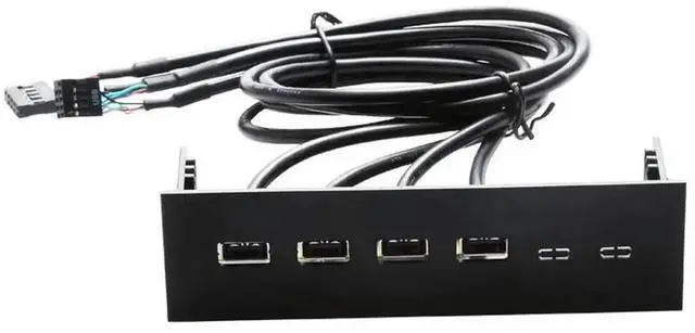 Main image of 5.25 Inch PC Front Panel with 4×USB2.0 Ports, 60cm Extension Cable for Desktop Optical Drive Bay Installation