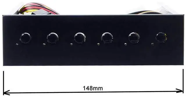 Alt view image 4 of 7 - 6-Way HDD SSD Intelligent Power Control Switch, 5.25-inch Optical Drive Bay Installed Hard Disk Power Management System