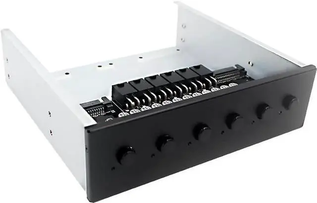 Main image of PH6 5.25 Inch Bay 6-Port SATA 15Pin HDD Power Control Switch, Desktop Front Panel Hard Drive Power Management Controller