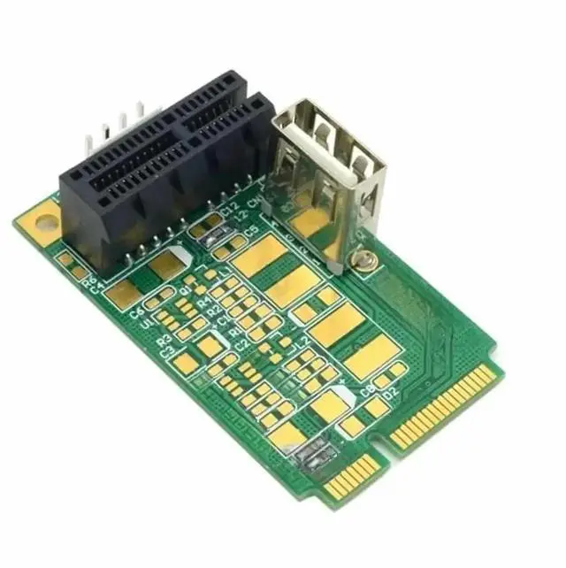 Main image of Mini PCI-E to PCIe X1 Adapter Card with USB2.0 Port, Mini PCI Express to Standard PCIe 1X Extension Converter