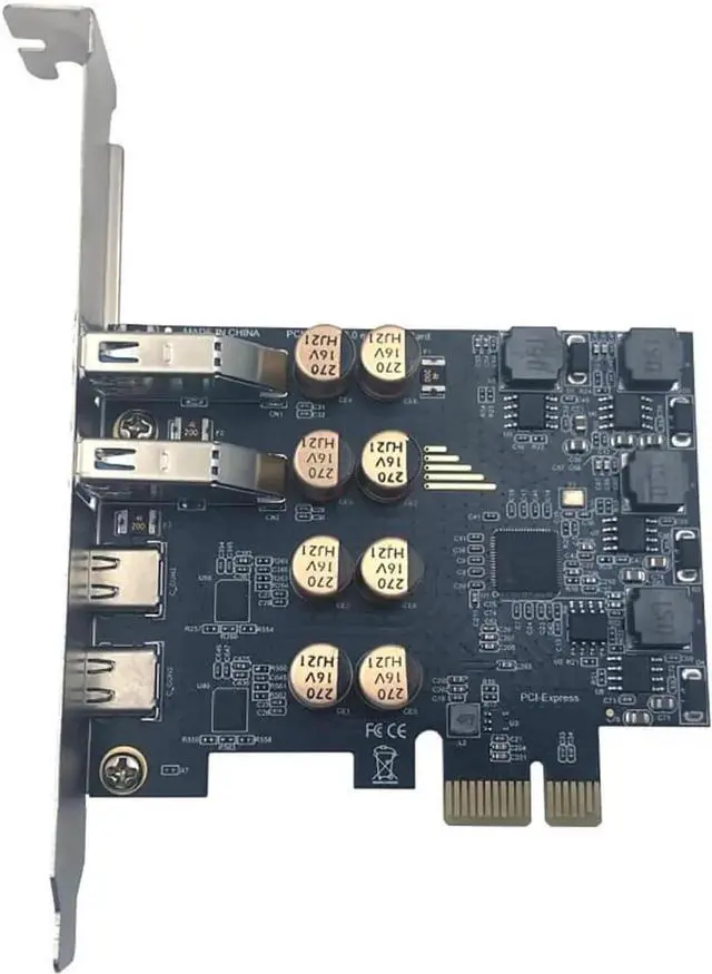 Alt view image 4 of 6 - PCIe to USB3.0 & USB-C Expansion Card, 5Gbps 4-Port Desktop Adapter with D720201 Controller, Bus Powered No Extra Power Port