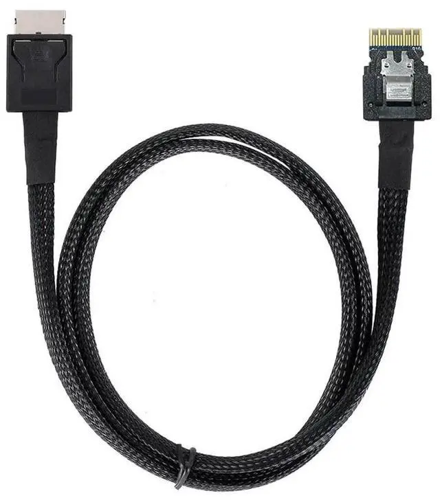 Main image of 50cm Active OCuLink SFF-8611 4i to SFF-8654 Slimline Cable, PCIe 3.0/4.0 High Speed NVMe SSD Data Extension Cord for Server Backplane & Storage Controller