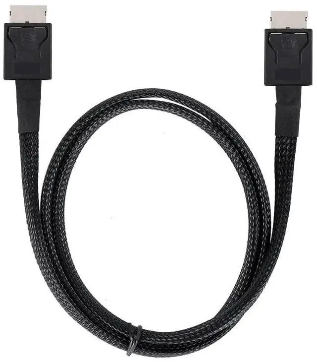 Main image of 50cm Active OCuLink SFF-8611 4i to SFF-8611 PCIe Data Cable, Gold-Plated NVMe SSD Server Internal Extension Cord