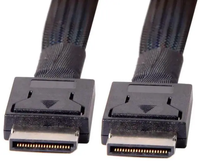 Alt view image 4 of 6 - 50cm Active OCuLink SFF-8611 4i to SFF-8611 PCIe Data Cable, Gold-Plated NVMe SSD Server Internal Extension Cord
