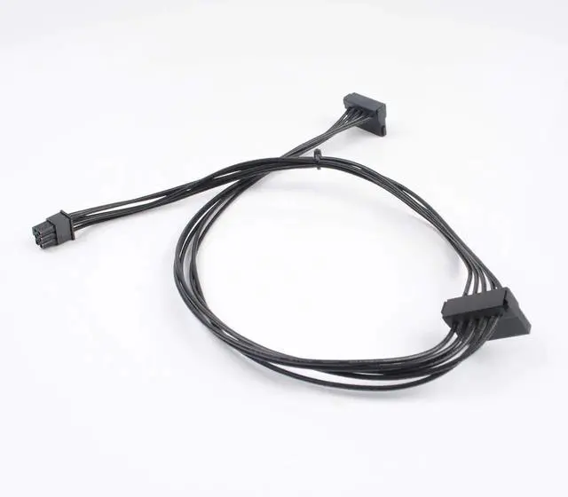 Alt view image 4 of 6 - Mini 6 Pin ATX to Dual SATA 15Pin Power Cable, Special Power Cord for Dell Vostro 3670 3967 3980 Desktop SSD HDD