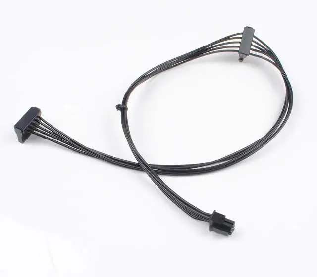 Alt view image 6 of 6 - Mini 6 Pin ATX to Dual SATA 15Pin Power Cable, Special Power Cord for Dell Vostro 3670 3967 3980 Desktop SSD HDD