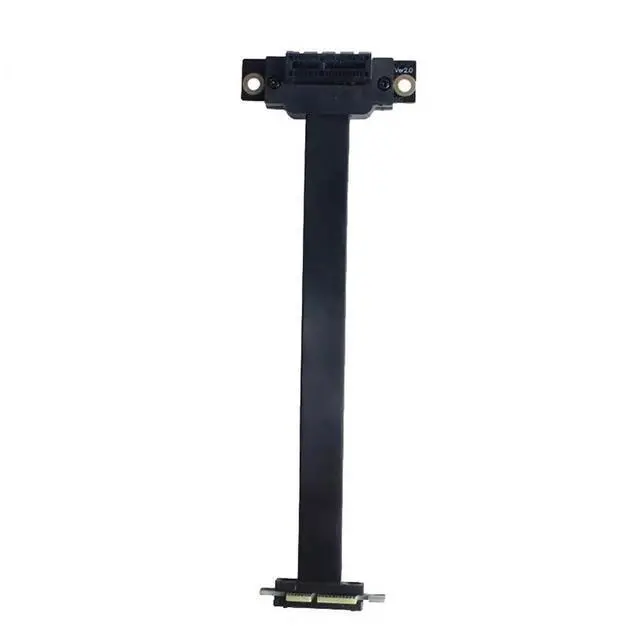 Main image of 25cm 90 Degree PCIe 3.0 X1 Riser Extension Cable, Flexible PE PCI-E X1 to X1 Cord with Gold-Plated Contacts for NIC, Sound Card & Low-Power GPU