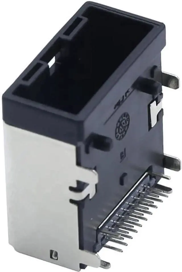 Main image of 90° PCB Mount E-Type 19Pin Female Connector, Shockproof 8K HDMI Automotive-Grade Anti-Vibration Interface