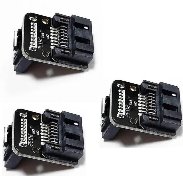 Main image of 3Pcs Reverse 90 Degree PH18 SATA III 7Pin Adapter, 6Gbps Right-Angle SATA Data Connector for Motherboard HDD SSD Wiring