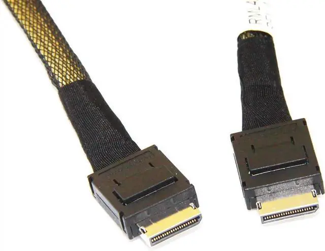 Main image of OCuLink 4X SFF-8611 Male to Male Cable, 100cm PCIe 4.0 High-Speed Interconnect Cord for NVMe SSD / eGPU / Server Storage