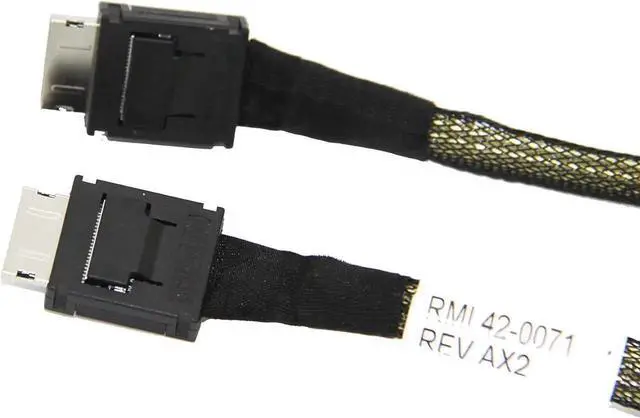Alt view image 3 of 5 - OCuLink 4X SFF-8611 Male to Male Cable, 100cm PCIe 4.0 High-Speed Interconnect Cord for NVMe SSD / eGPU / Server Storage