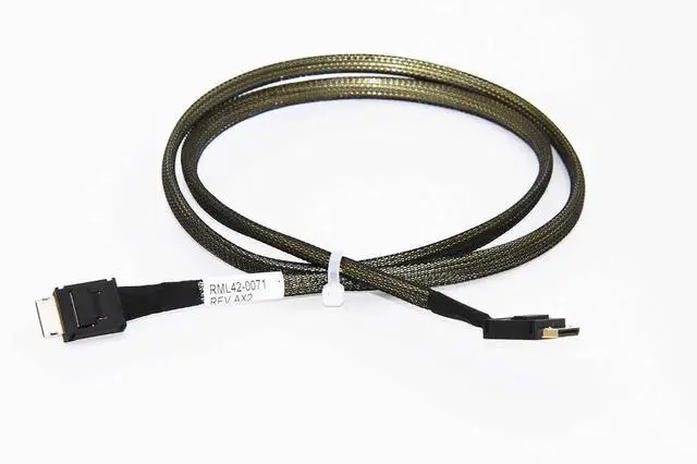 Alt view image 2 of 5 - OCuLink 4X SFF-8611 Male to Male Cable, 100cm PCIe 4.0 High-Speed Interconnect Cord for NVMe SSD / eGPU / Server Storage