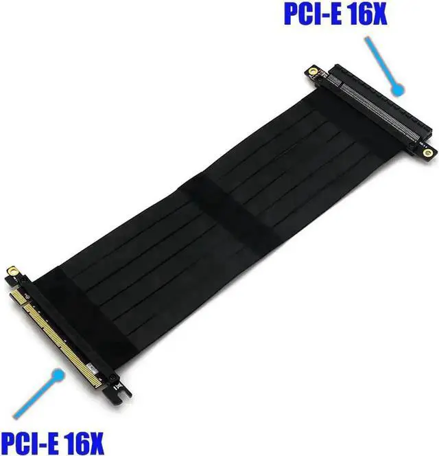 Alt view image 6 of 6 - PCIe 3.0 x16 Flexible Riser Extension Cable, High-Speed GPU Extender Cord for Graphics Card & Mining Rig Setup