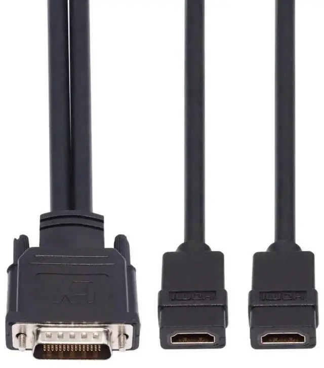 Alt view image 6 of 7 - DMS-59 to Dual HDMI 1.4 Splitter Cable, DMS59 1-in-2-out Video Extension Cord for PC Graphics Card Dual Monitor Setup