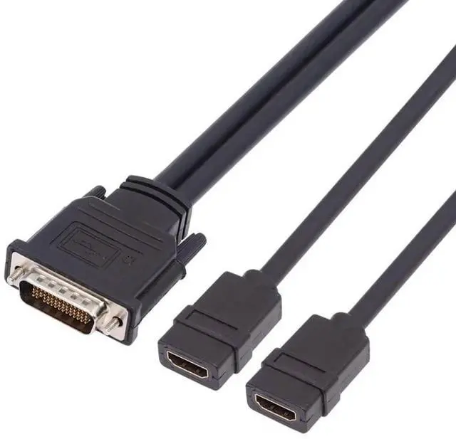 Alt view image 3 of 7 - DMS-59 to Dual HDMI 1.4 Splitter Cable, DMS59 1-in-2-out Video Extension Cord for PC Graphics Card Dual Monitor Setup