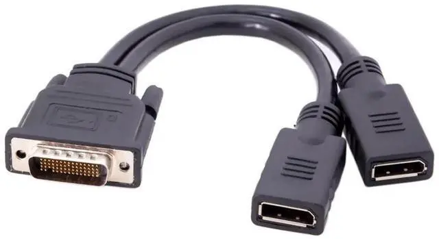 Main image of DMS-59 to Dual DisplayPort Splitter Cable, 1-in-2-out Video Cord for Graphics Card Dual Monitor Setup