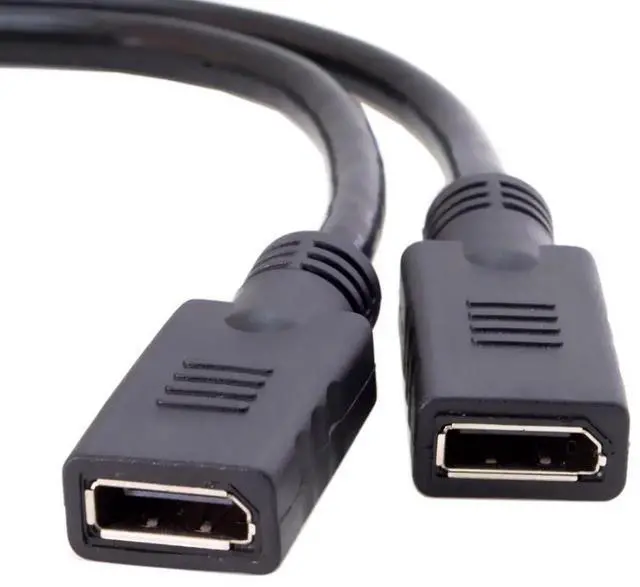Alt view image 4 of 6 - DMS-59 to Dual DisplayPort Splitter Cable, 1-in-2-out Video Cord for Graphics Card Dual Monitor Setup