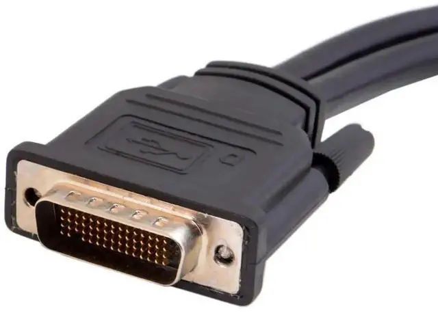 Alt view image 6 of 6 - DMS-59 to Dual DisplayPort Splitter Cable, 1-in-2-out Video Cord for Graphics Card Dual Monitor Setup