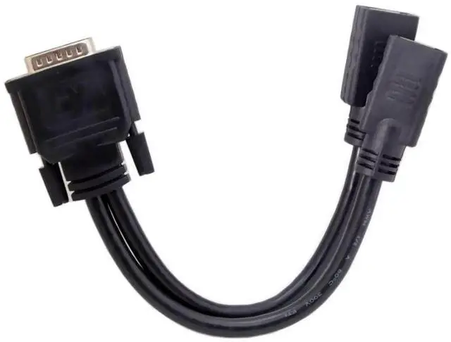 Alt view image 3 of 6 - DMS-59 to Dual DisplayPort Splitter Cable, 1-in-2-out Video Cord for Graphics Card Dual Monitor Setup