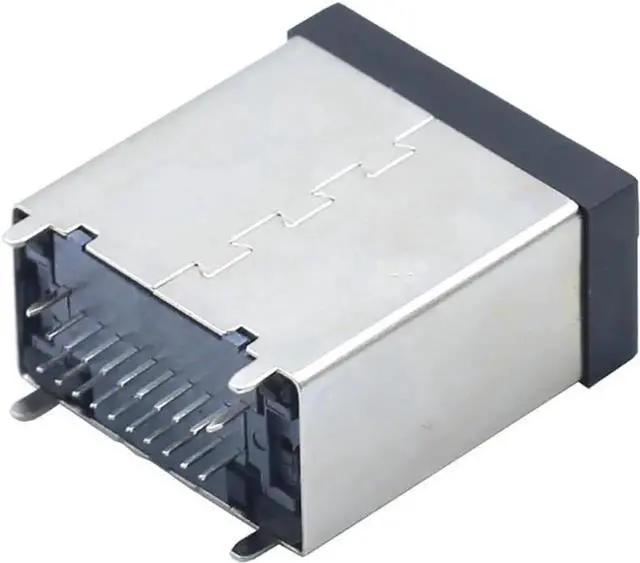 Alt view image 5 of 6 - 180° Straight Type-E 19Pin Female Board-Mount Adapter, 8K HDMI-Compatible Anti-Vibration Connector for Automotive & Industrial Use