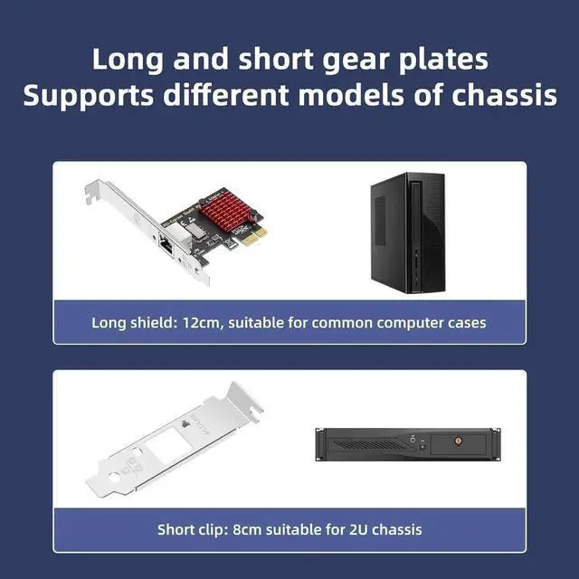 Alt view image 6 of 7 - Single-Port PCIe X1 Gigabit NIC, Realtek RTL8111H RJ45 10/100/1000Mbps Ethernet Adapter with Full & Low Profile Brackets for Desktop PC and Entry Server