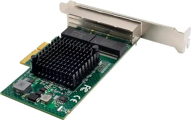 Alt view image 2 of 7 - BCM5719-4P Quad Port Gigabit PCIe Server NIC, Broadcom NetXtreme BCM5719 Chip 4×RJ45 10/100/1000Mbps Ethernet Adapter, Full/Low Profile Bracket, PXE/WOL/SR-IOV Supported for Windows Server Linux Ubunt