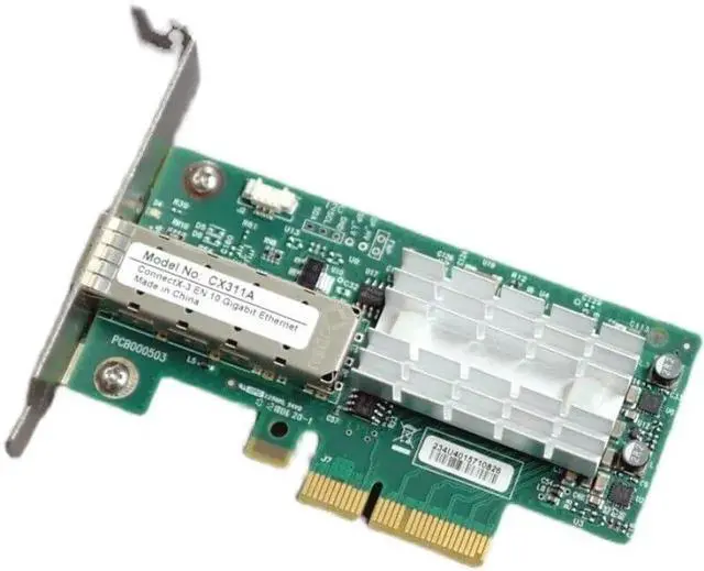 Alt view image 2 of 4 - MCX311A-XCAT ConnectX-3 EN Single Port 10G SFP+ PCIe 3.0 x8 NIC, Mellanox 10GbE Open SFP+ Ethernet Adapter with RDMA/SR-IOV, Full & Low Profile Brackets for Windows Server Linux VMware ESXi