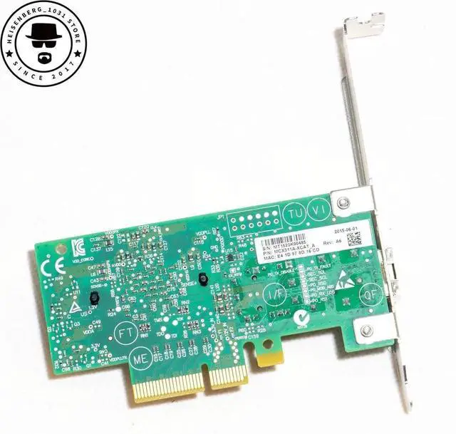 Alt view image 3 of 4 - MCX311A-XCAT ConnectX-3 EN Single Port 10G SFP+ PCIe 3.0 x8 NIC, Mellanox 10GbE Open SFP+ Ethernet Adapter with RDMA/SR-IOV, Full & Low Profile Brackets for Windows Server Linux VMware ESXi