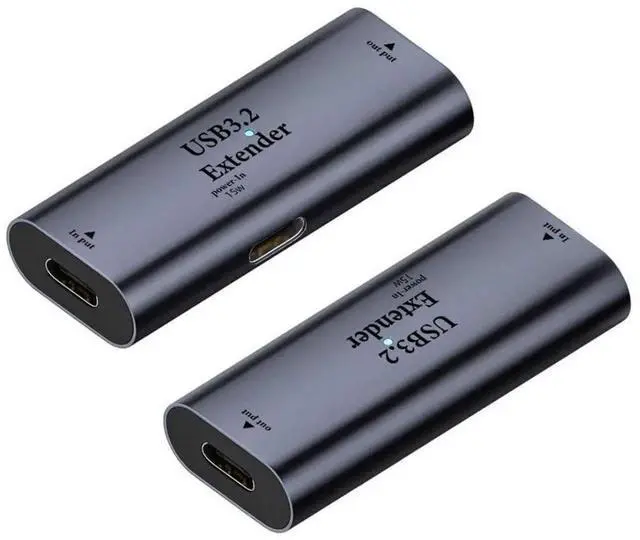 Main image of Active USB-C Female to Female Repeater Adapter with Built-in Signal Booster Chip, USB-C Extension Coupler for Long-Distance Cable Extension