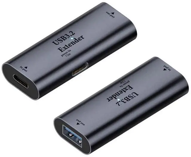 Main image of Active USB-C Female to USB3.0 Female Repeater Adapter with Built-in Signal Extender Chipset, 5Gbps SuperSpeed USB Extension Coupler for Long Cable Connection
