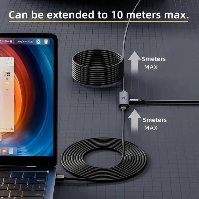Alt view image 6 of 7 - Active USB-C Female to USB3.0 Female Repeater Adapter with Built-in Signal Extender Chipset, 5Gbps SuperSpeed USB Extension Coupler for Long Cable Connection