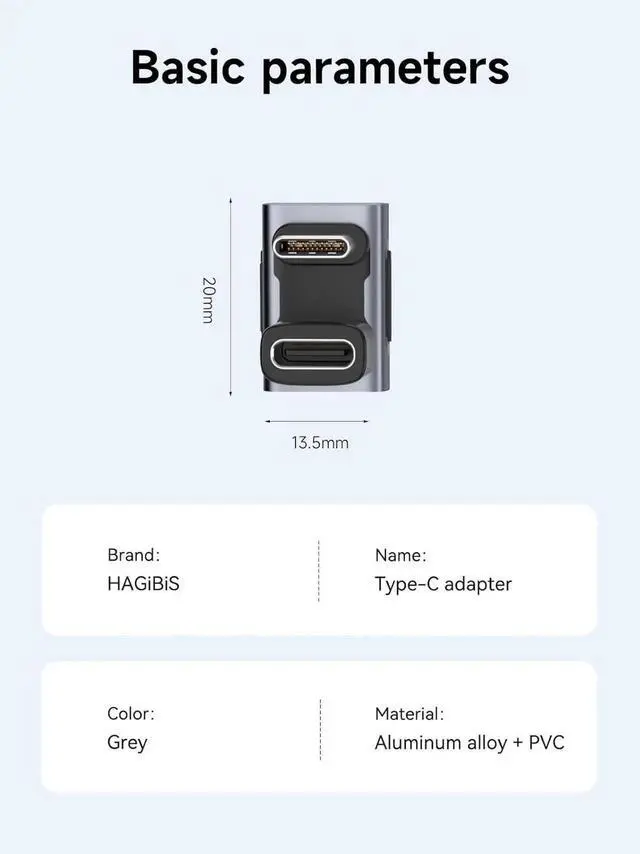 Alt view image 3 of 7 - 2 Pack 180 Degree USB-C Male to Female U Shape Adapter, 240W PD 40Gbps USB4 8K@60Hz Video Converter Compatible with Thunderbolt 4/3, Steam Deck, ROG Ally, Switch, MacBook, iPhone 15/16 Pro Max